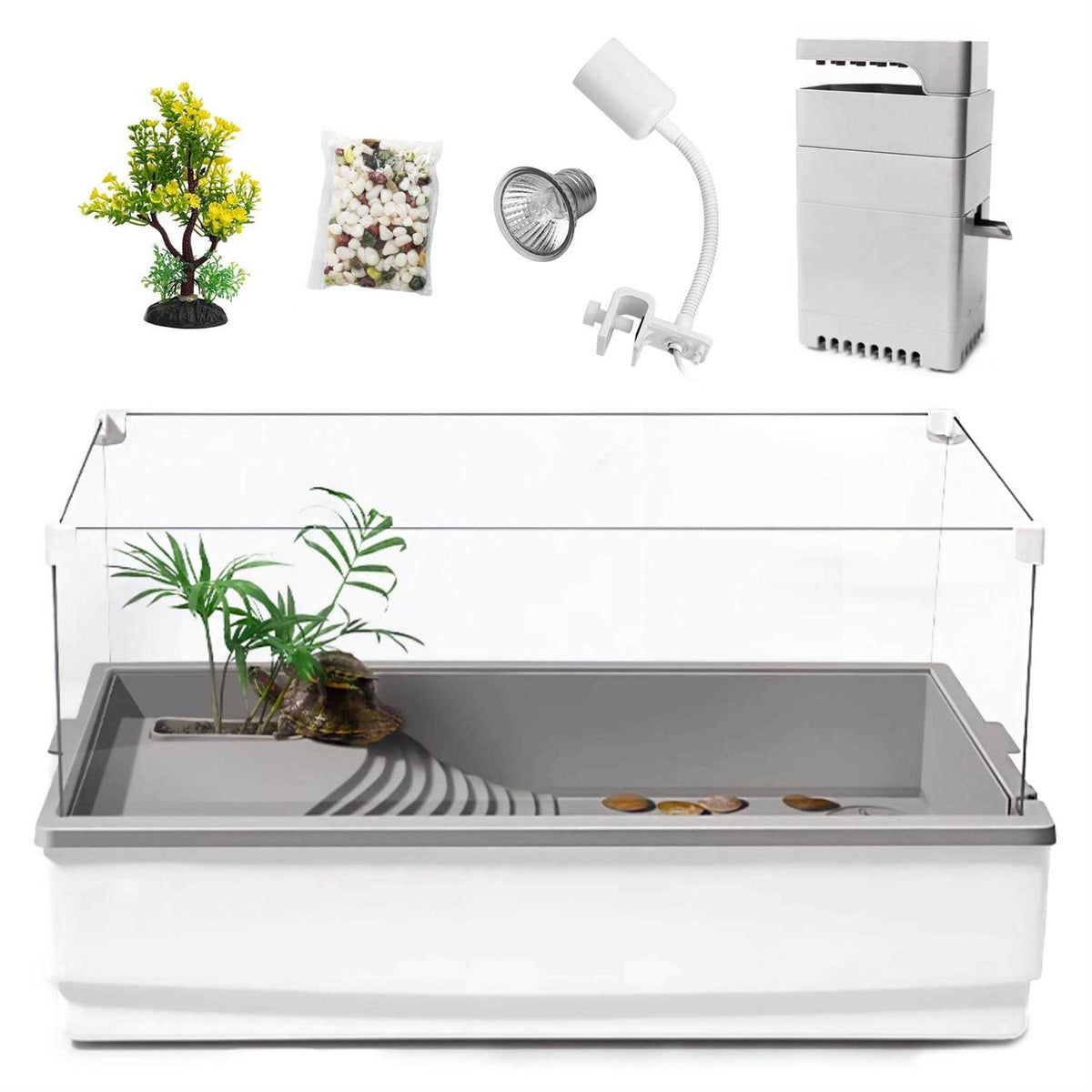 Acrylic Aquatic Turtle Tank Habitat Starter Kit M873628