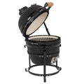 13in Round Ceramic Charcoal Grill Black F370782