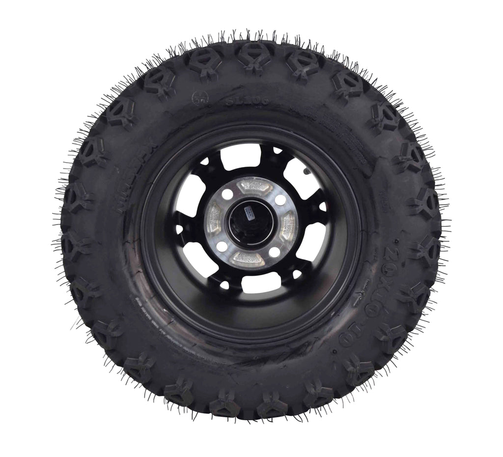 20x10-10 Golf Cart Turf Tire & Black Wheel Kit N416