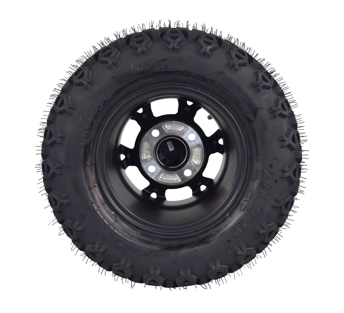 20x10-10 Golf Cart Turf Tire & Black Wheel Kit N416