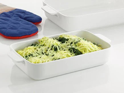 White Casserole Dish Q801