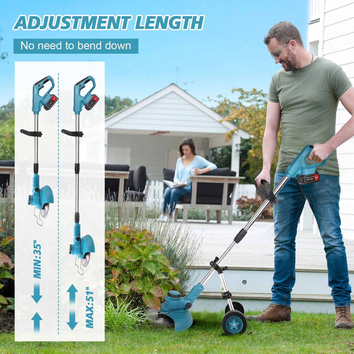Cordless Electric String Trimmer & Edger 3 in 1 J845800