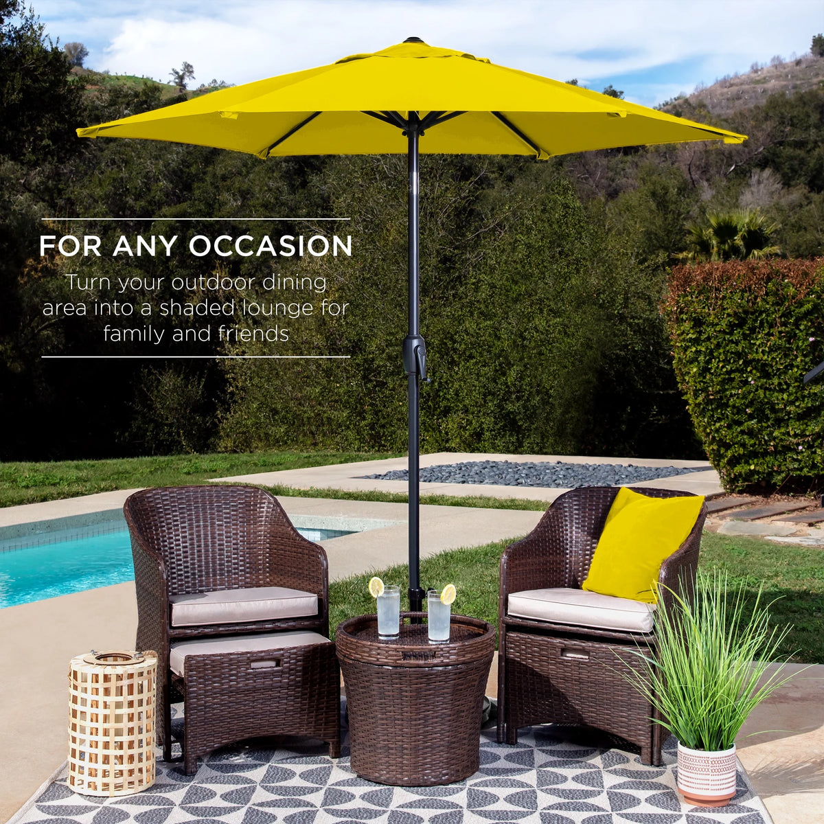 7.5ft Heavy-Duty Outdoor Patio Umbrella U15453
