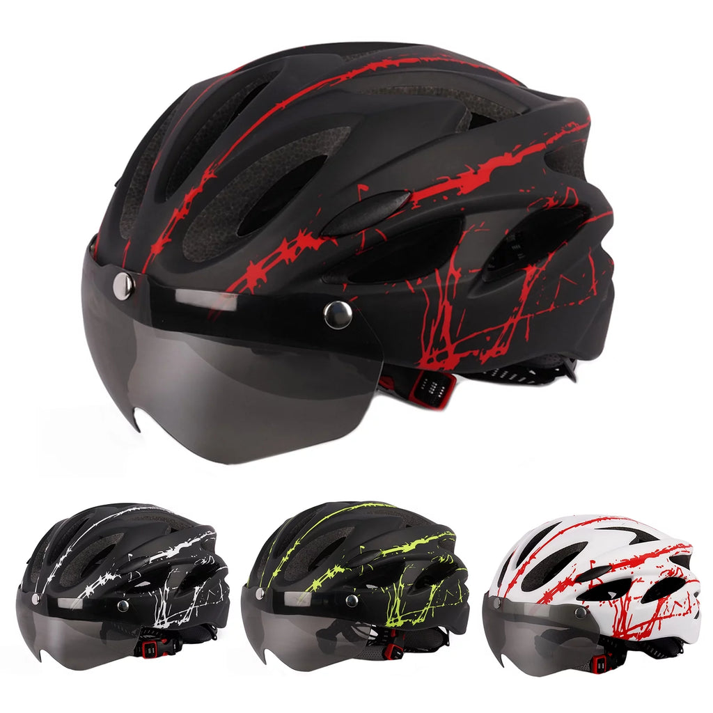 Ultralight Adjustable Cycling Helmet with Goggles G491