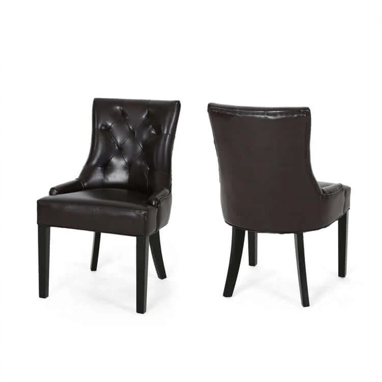 Tufted Leather Dining Room Chairs Z67818