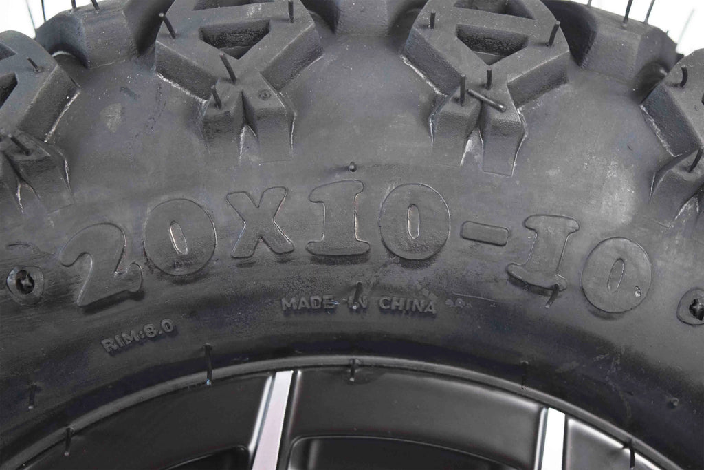 20x10-10 Golf Cart Turf Tire & Black Wheel Kit N416