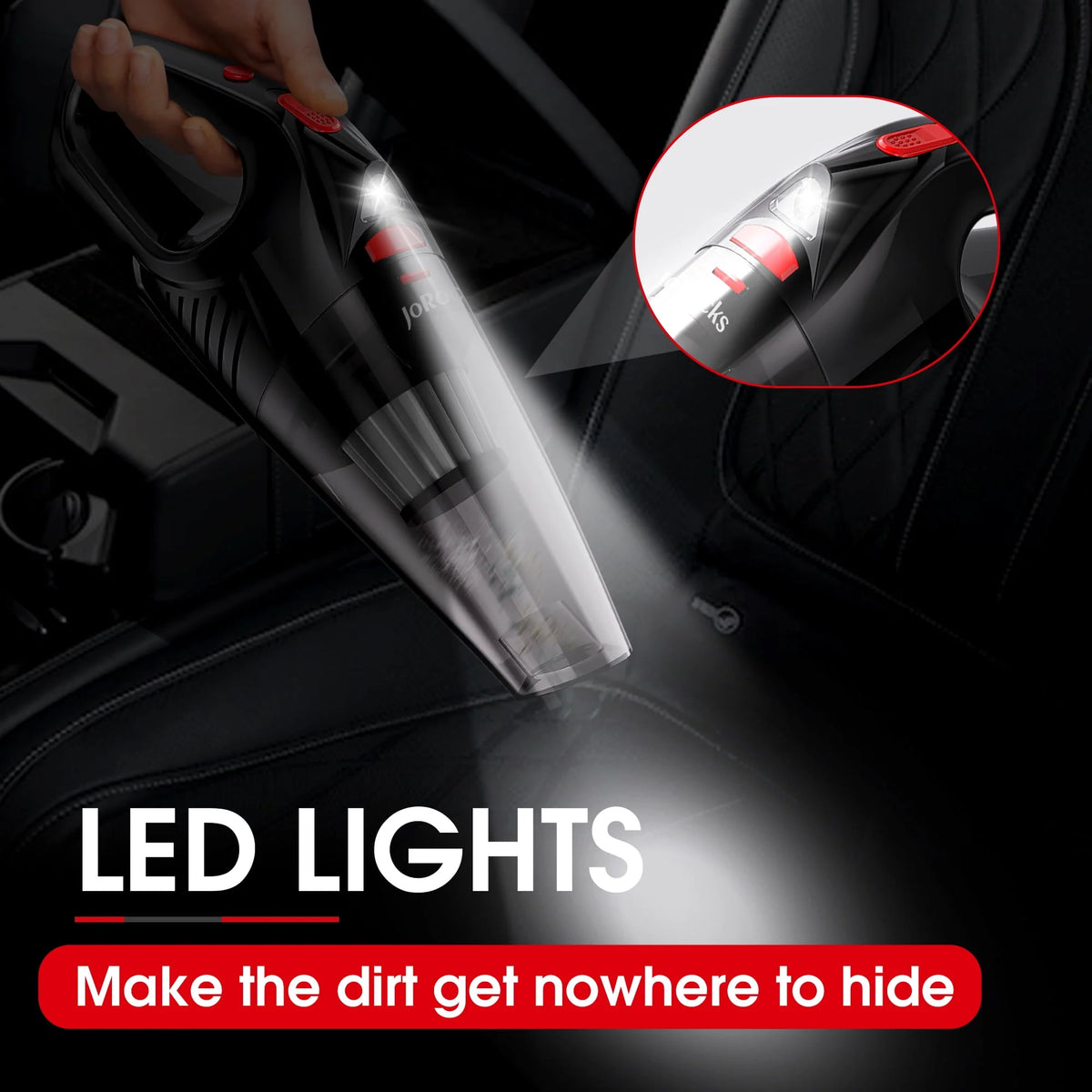 Cordless Portable Handheld Car Vacuum Cleaner with LED Lights R923396
