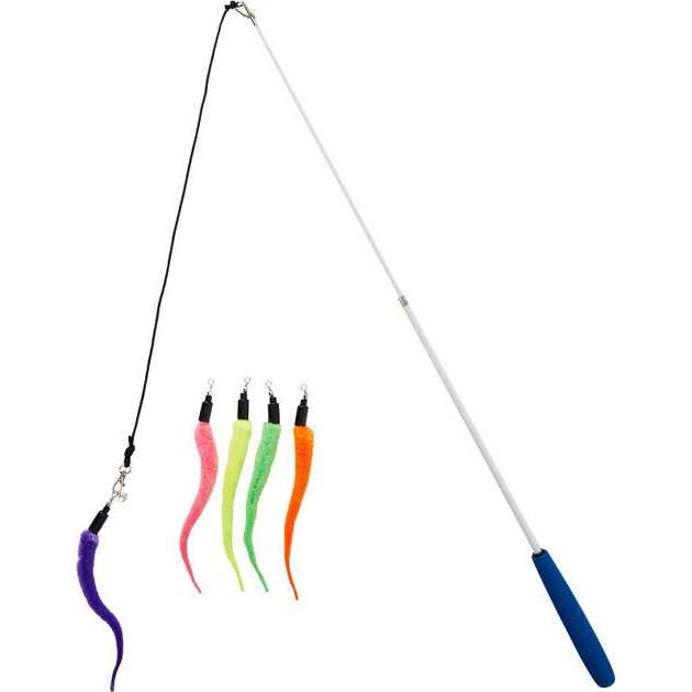 Cat Wand Toy 5-Piece Worm Teaser U896