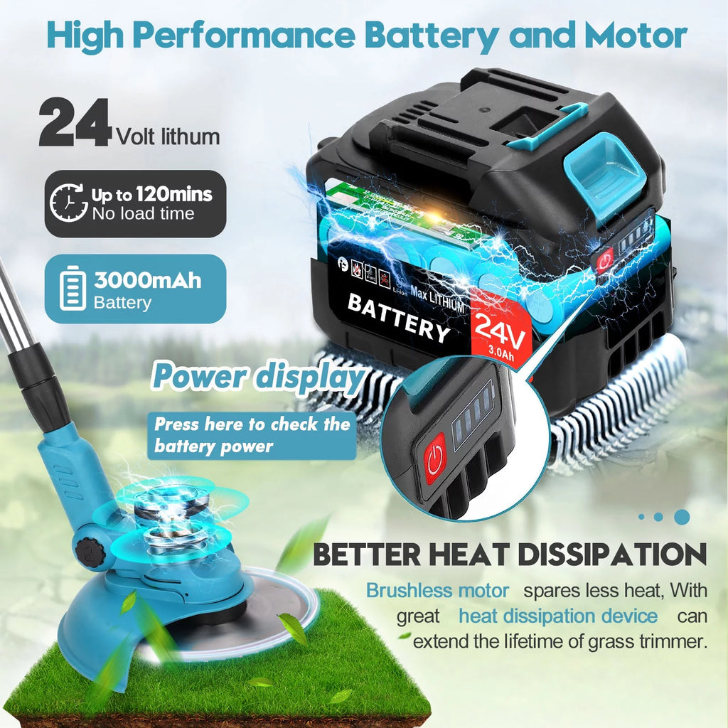 Cordless Electric String Trimmer & Edger 3 in 1 J845800