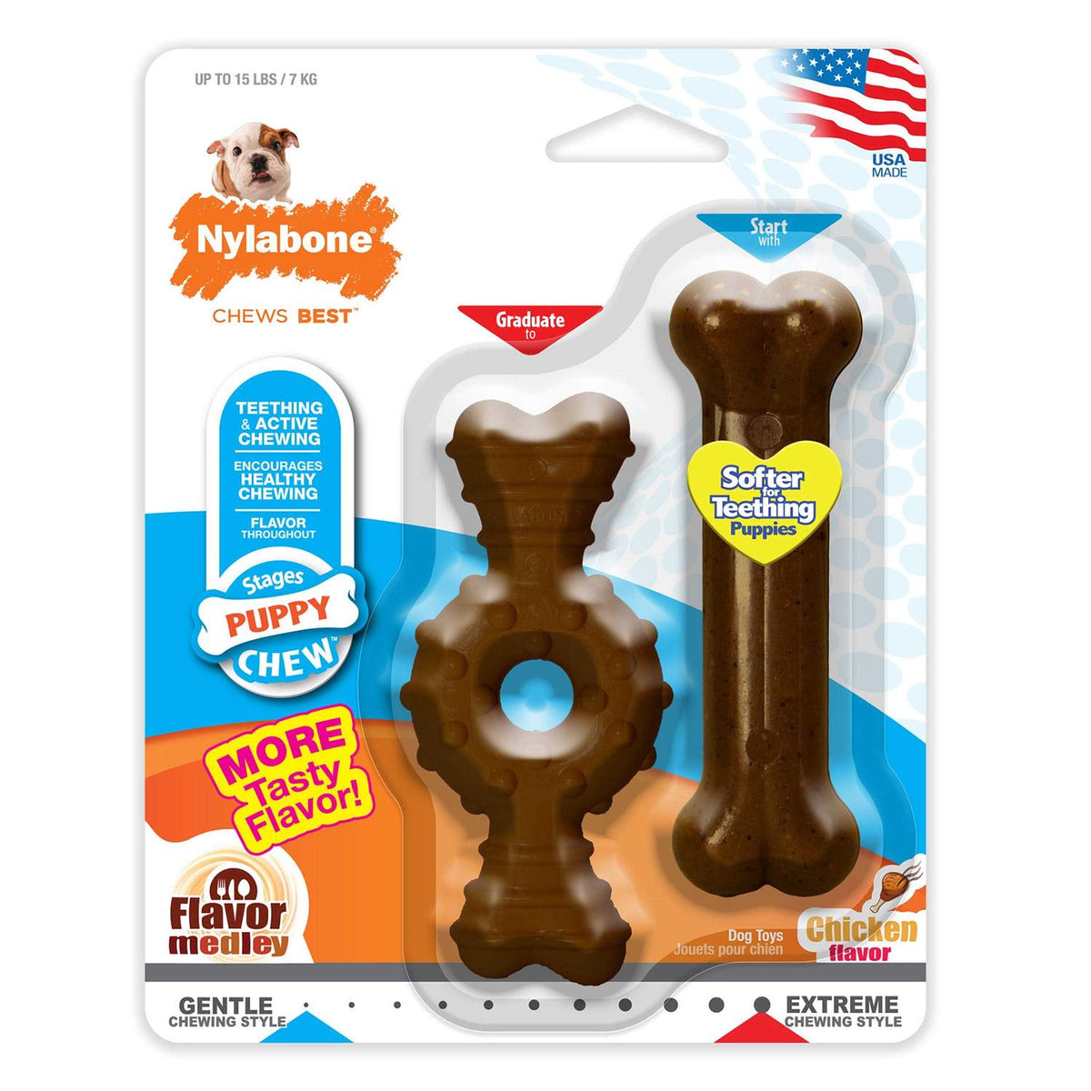 Chicken Flavor Puppy Chew Ring Bone Petite I6543