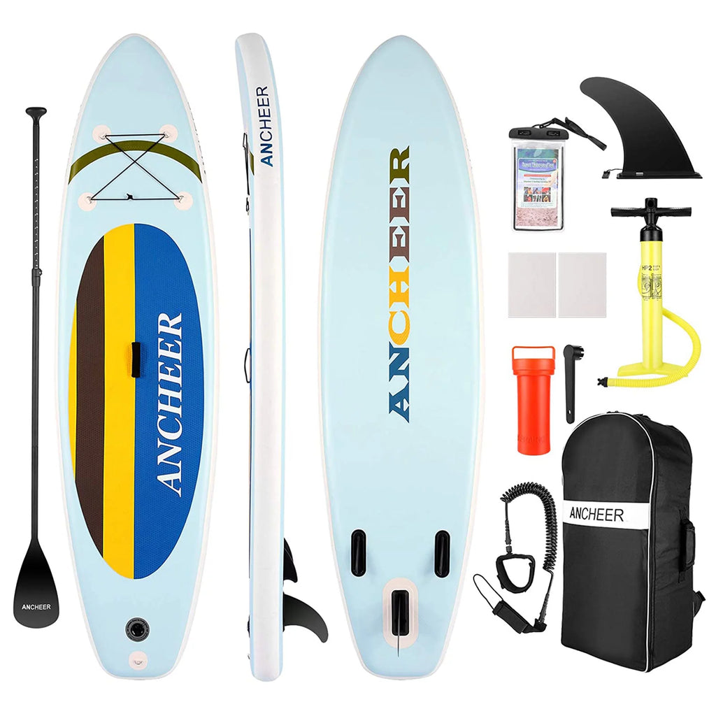 Yellow Inflatable Stand Up Paddle Board with Bag D6855