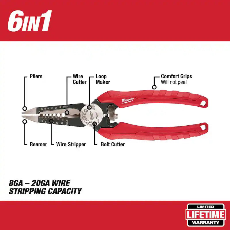 7.75 in. Combination Wire Strippers Pliers R149751