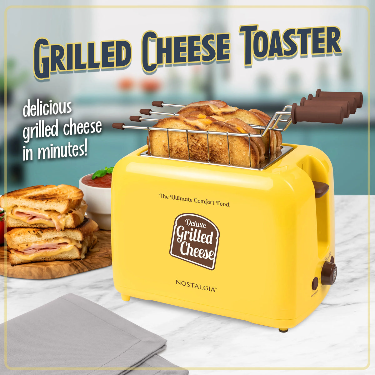 Grilled Cheese Sandwich Toaster with Extra Wide Slots R8412
