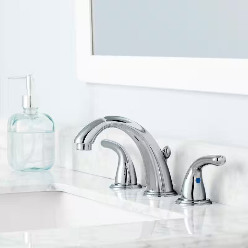8 in. Widespread Double-Handle High-Arc Bathroom Faucet in Polished Chrome B8461