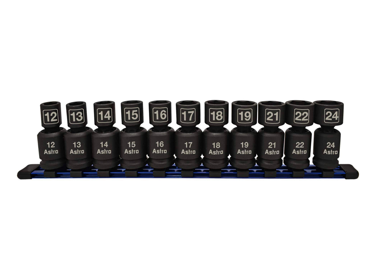 11pc 1/2" Drive Universal Impact Sockets Metric J134744