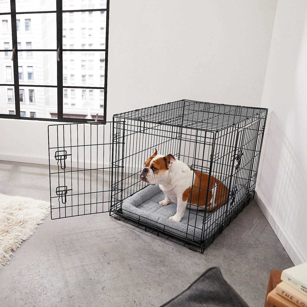 Heavy Duty Fold & Carry Double Door Collapsible Wire Dog Crate T609