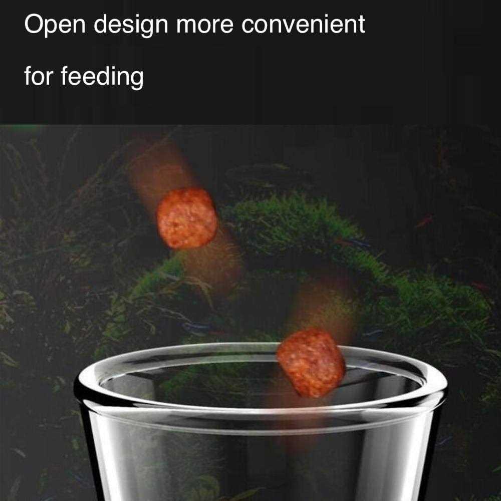 Aquarium Shrimp Feeding Tube and Dish Clear Crystal Glass Feeder Tray F278