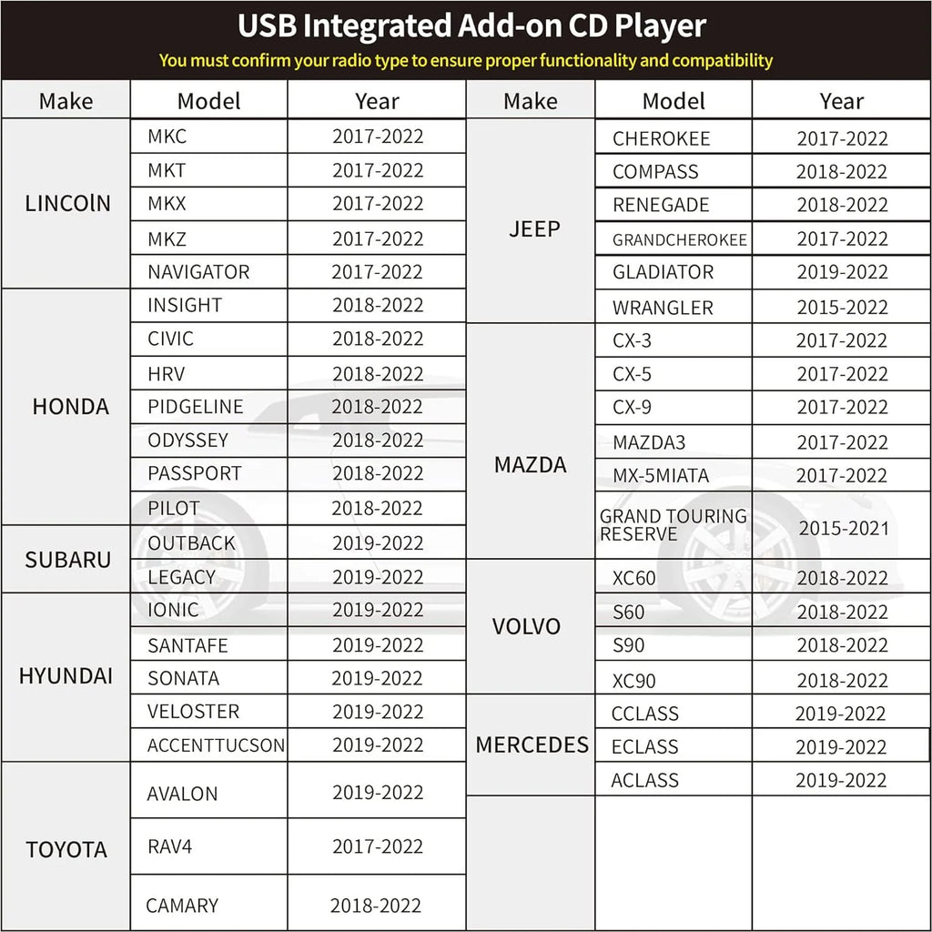 External Portable USB CD Player for Car B6952