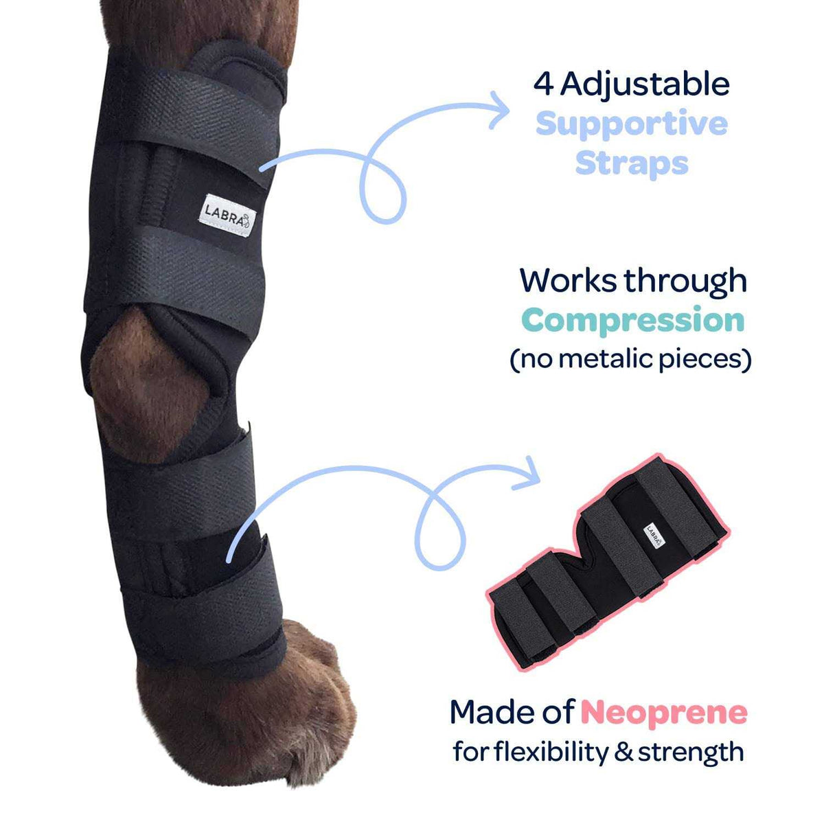 Dog Rear Leg Hock Joint Compression Wrap Z2974