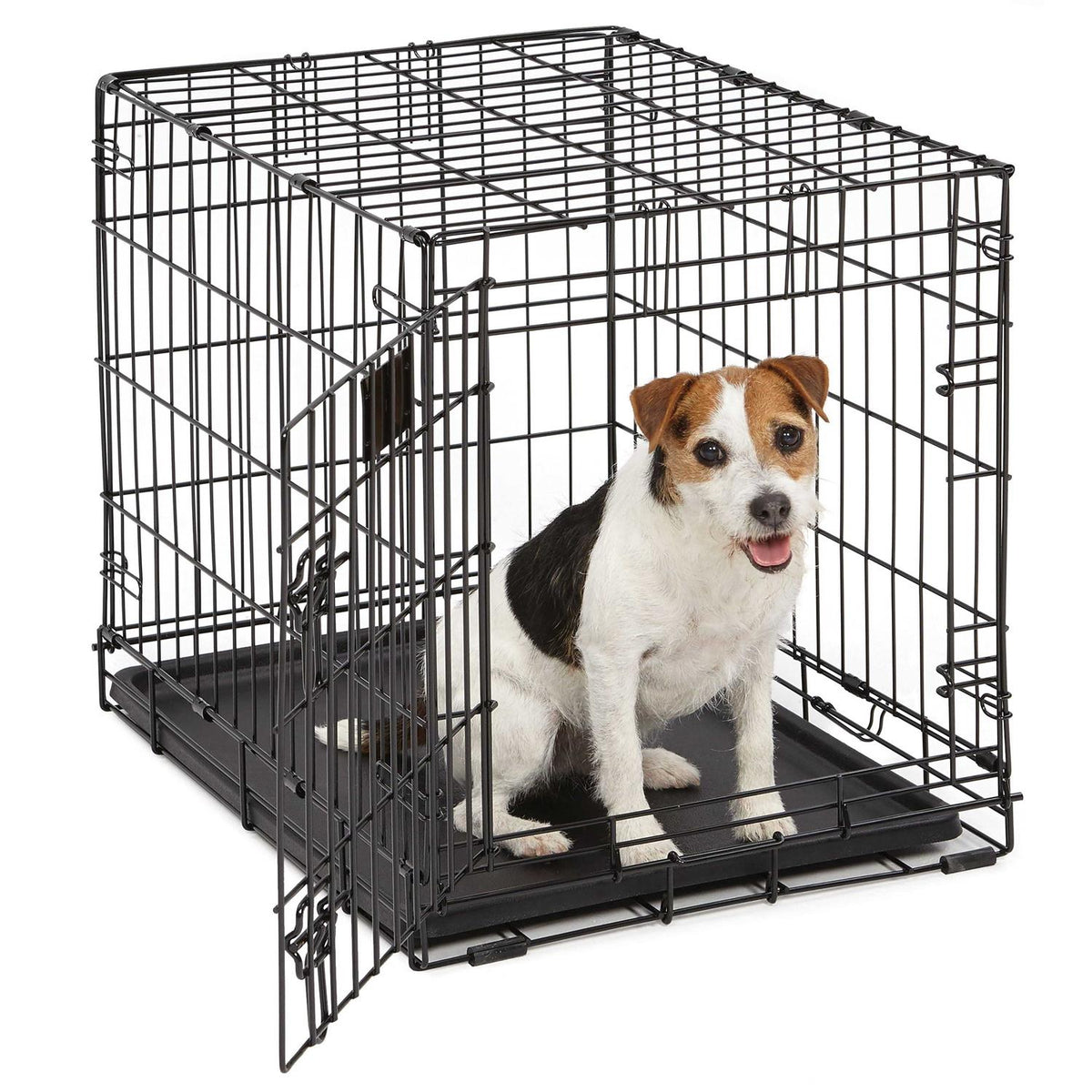 Black Single Door Dog Crate O583