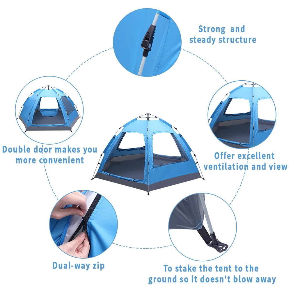 Automatic Waterproof Camping Tent for 3-4 Person P45837