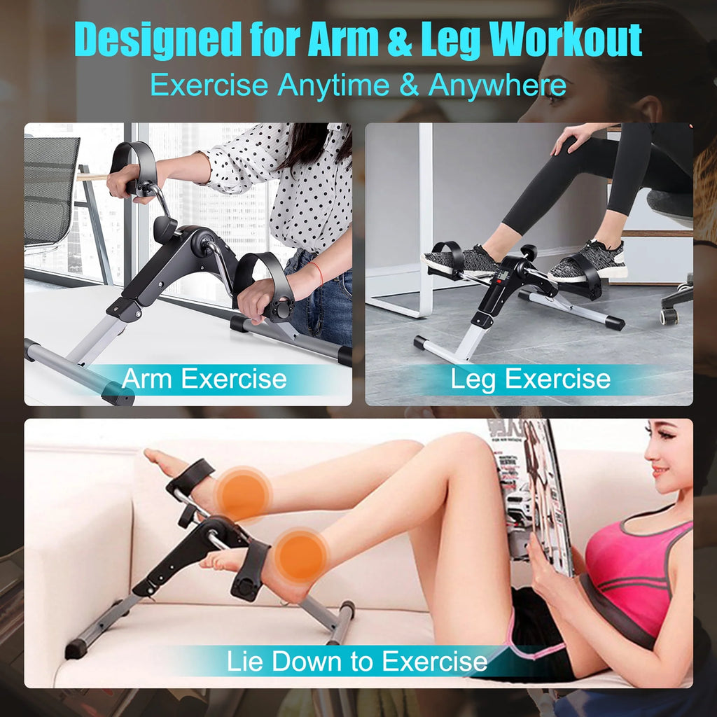 Folding Stationary Under Desk Exercise Bike T31392