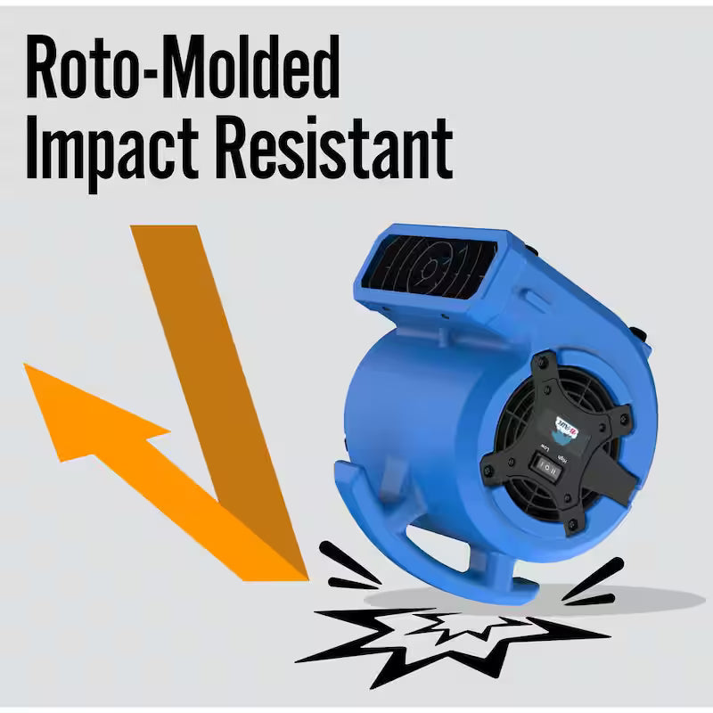 1/8 HP Air Mover Carpet Dryer Floor Blower Fan Blue H91550