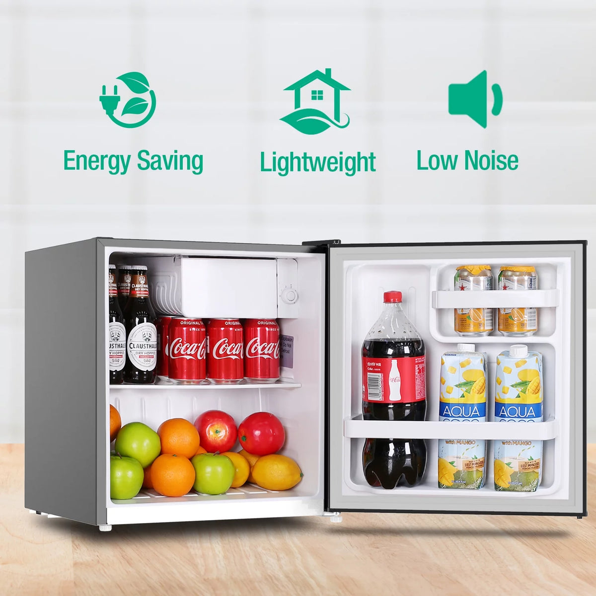 1.7 Cu.Ft Mini Fridge with Freezer, Black S53984