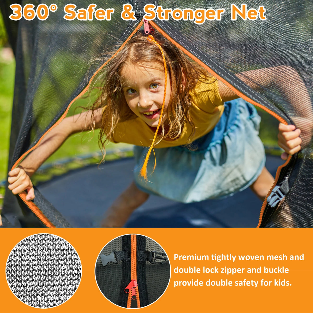 Black Trampoline with Basketball Hoop and Enclosure V60524