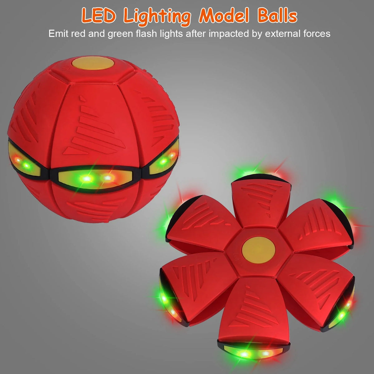 4 Pack LED Flying Saucer Ball Dog Toy Y7517