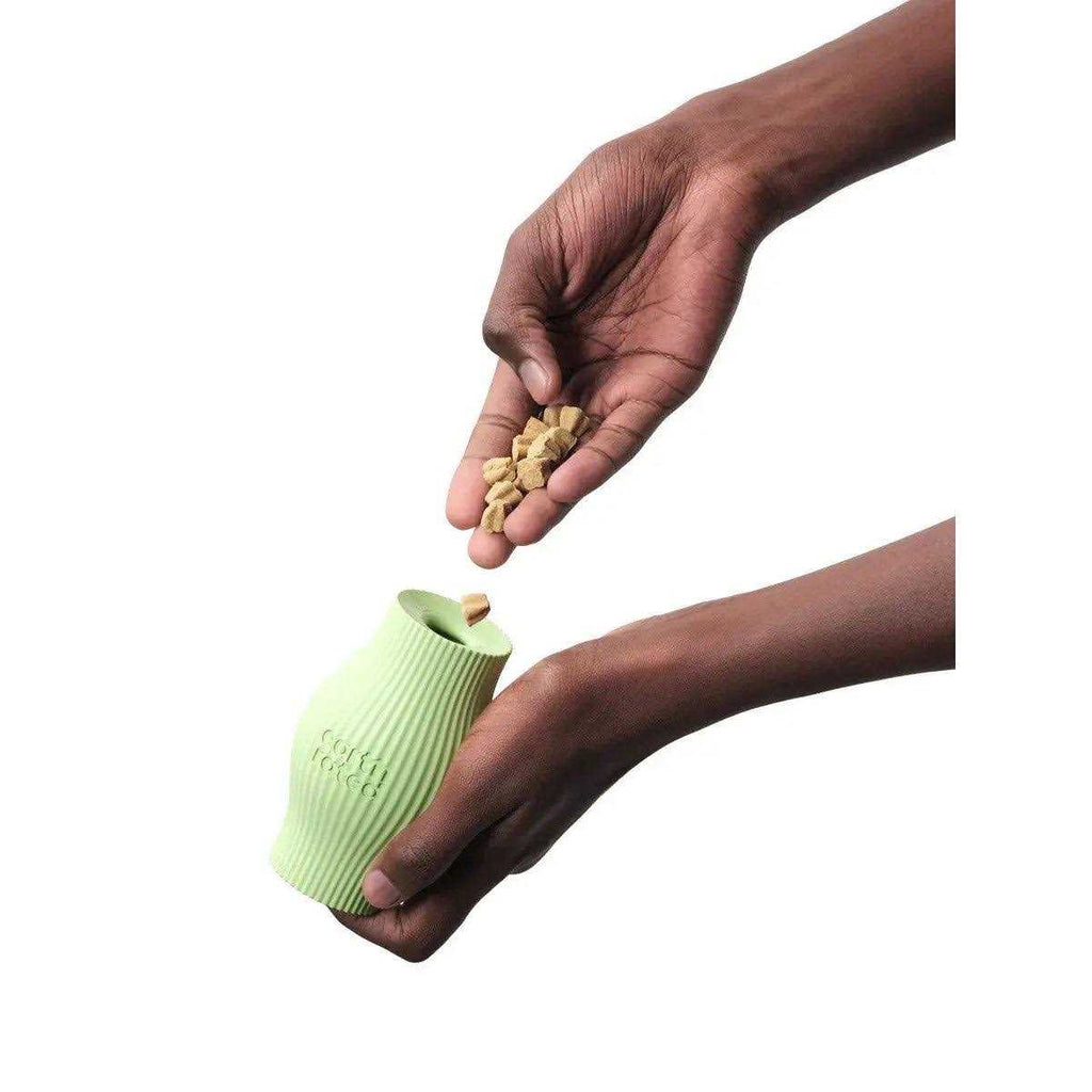 Dog Treat Toy Green Rubber S9556