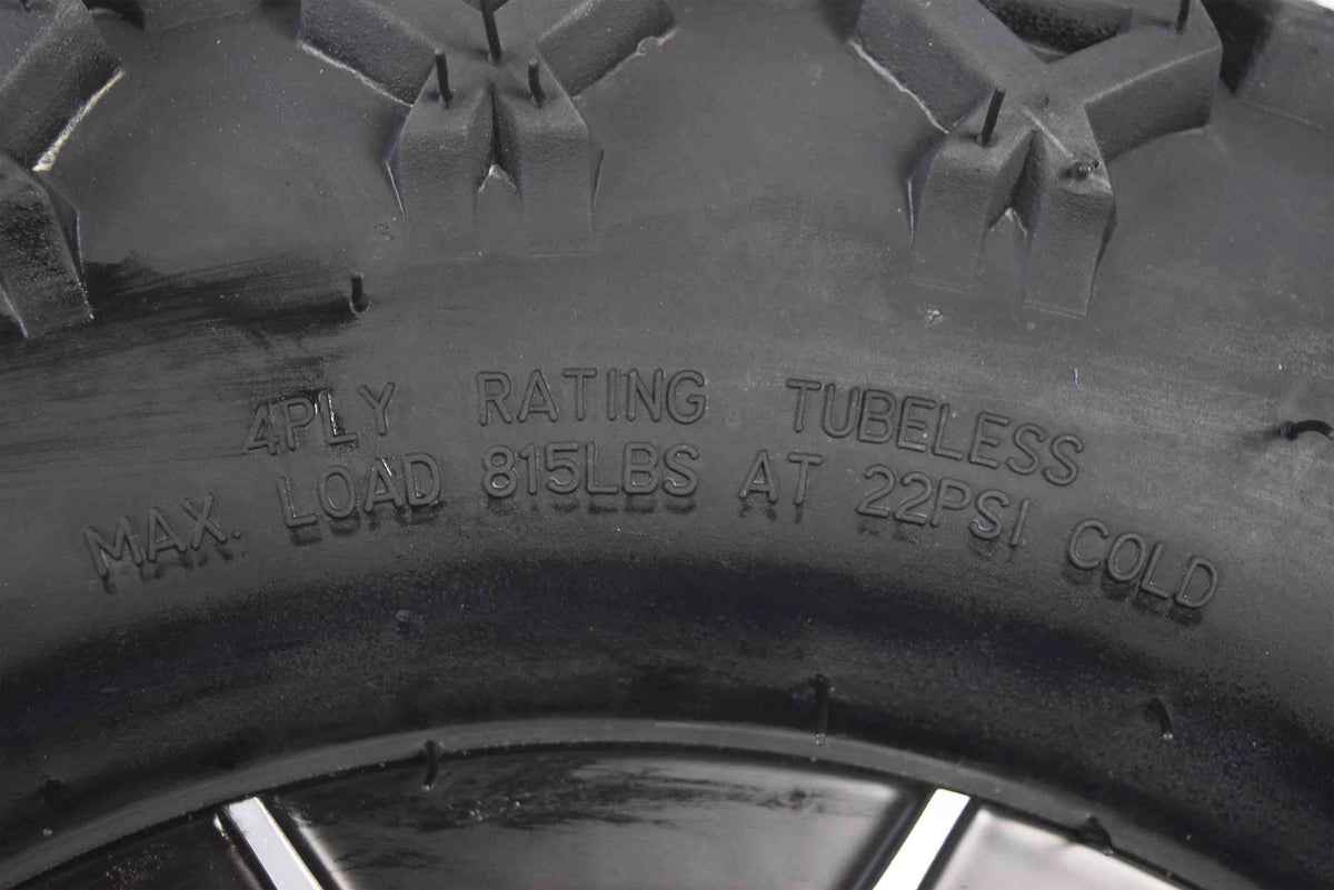 20x10-10 Golf Cart Turf Tire & Black Wheel Kit N416