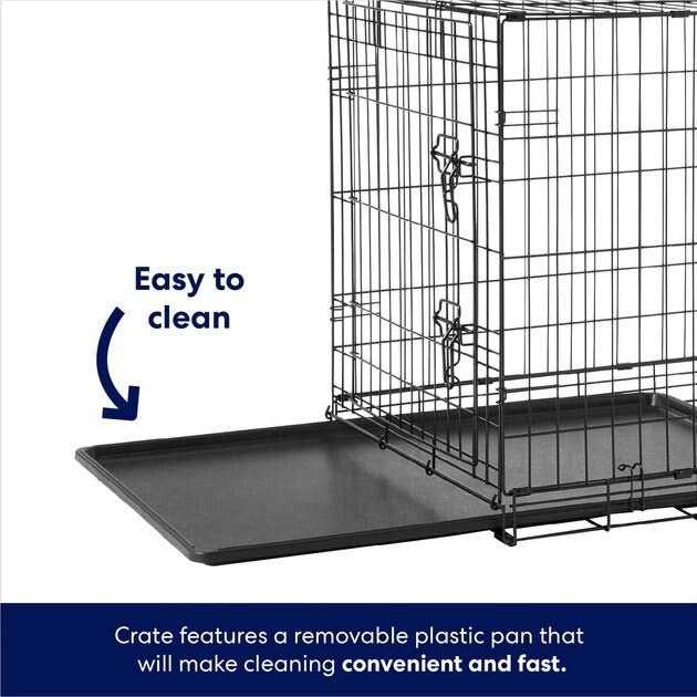 Heavy Duty Fold & Carry Double Door Collapsible Wire Dog Crate T609
