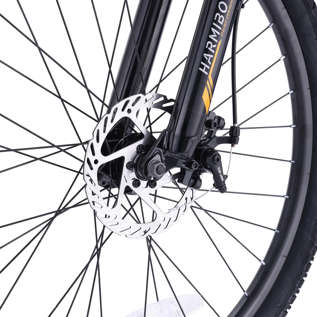 26 Aluminum Mountain Bike with Disc Brakes & Suspension, Black D6457