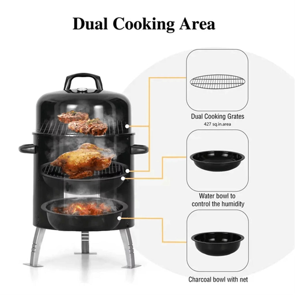 Portable Charcoal Grill & Smoker Z752870