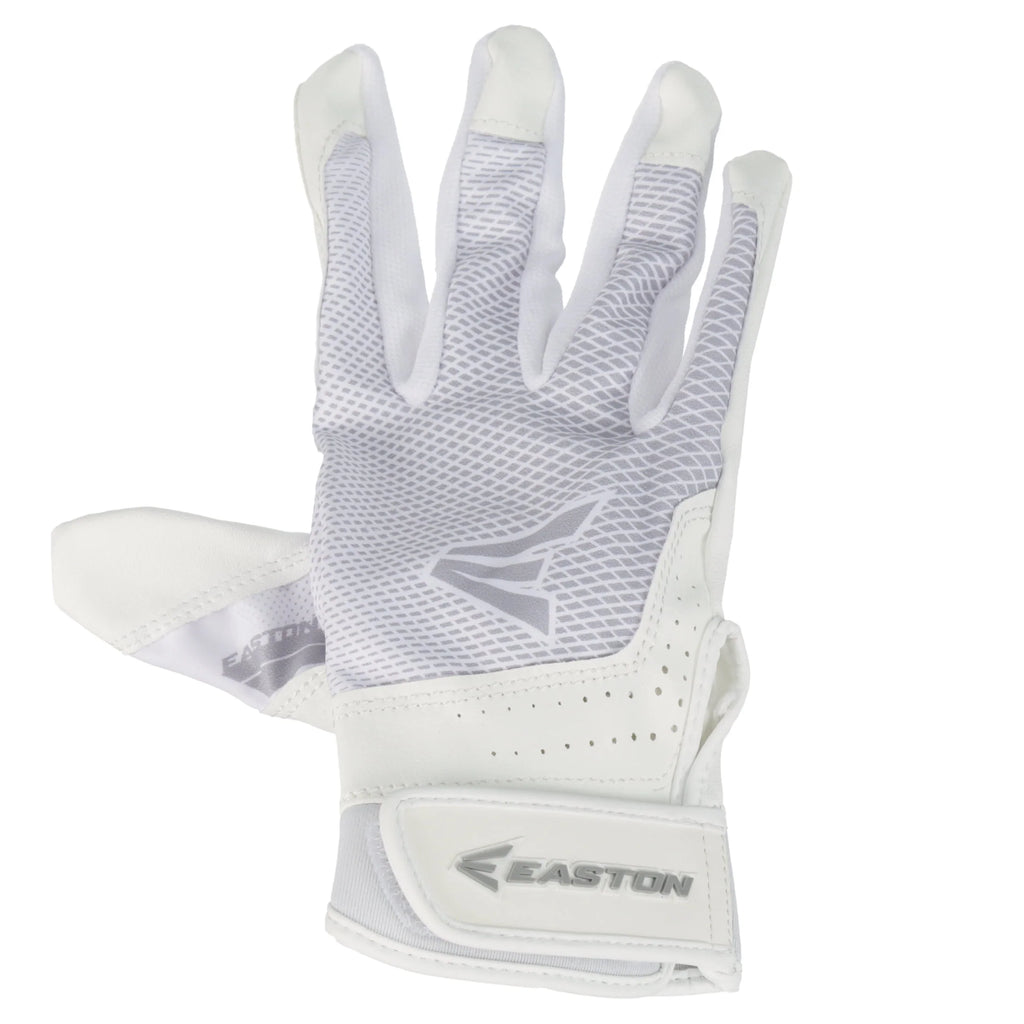 White Large Fastpitch Softball Batting Gloves G38300