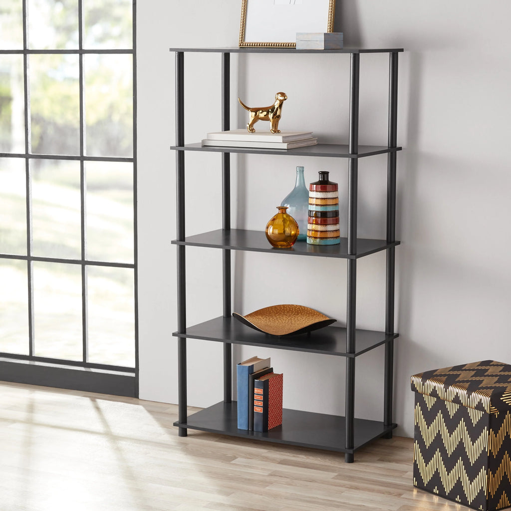 White 5-Shelf Storage Bookcase R1676