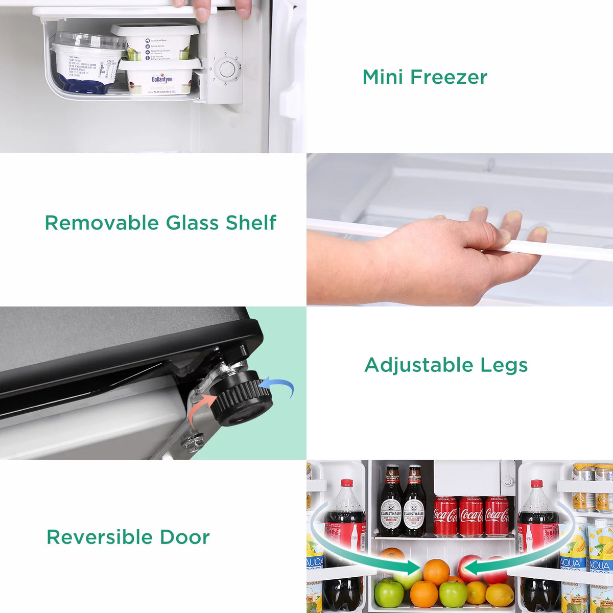 1.7 Cu.Ft Mini Fridge with Freezer, Black S53984