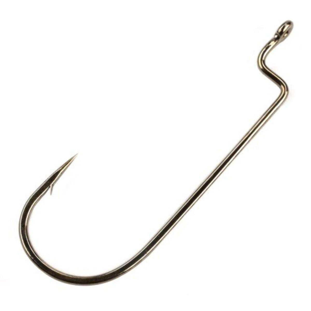 Bronze Offset Worm Hook Size 2/0 100 per Pack J685712