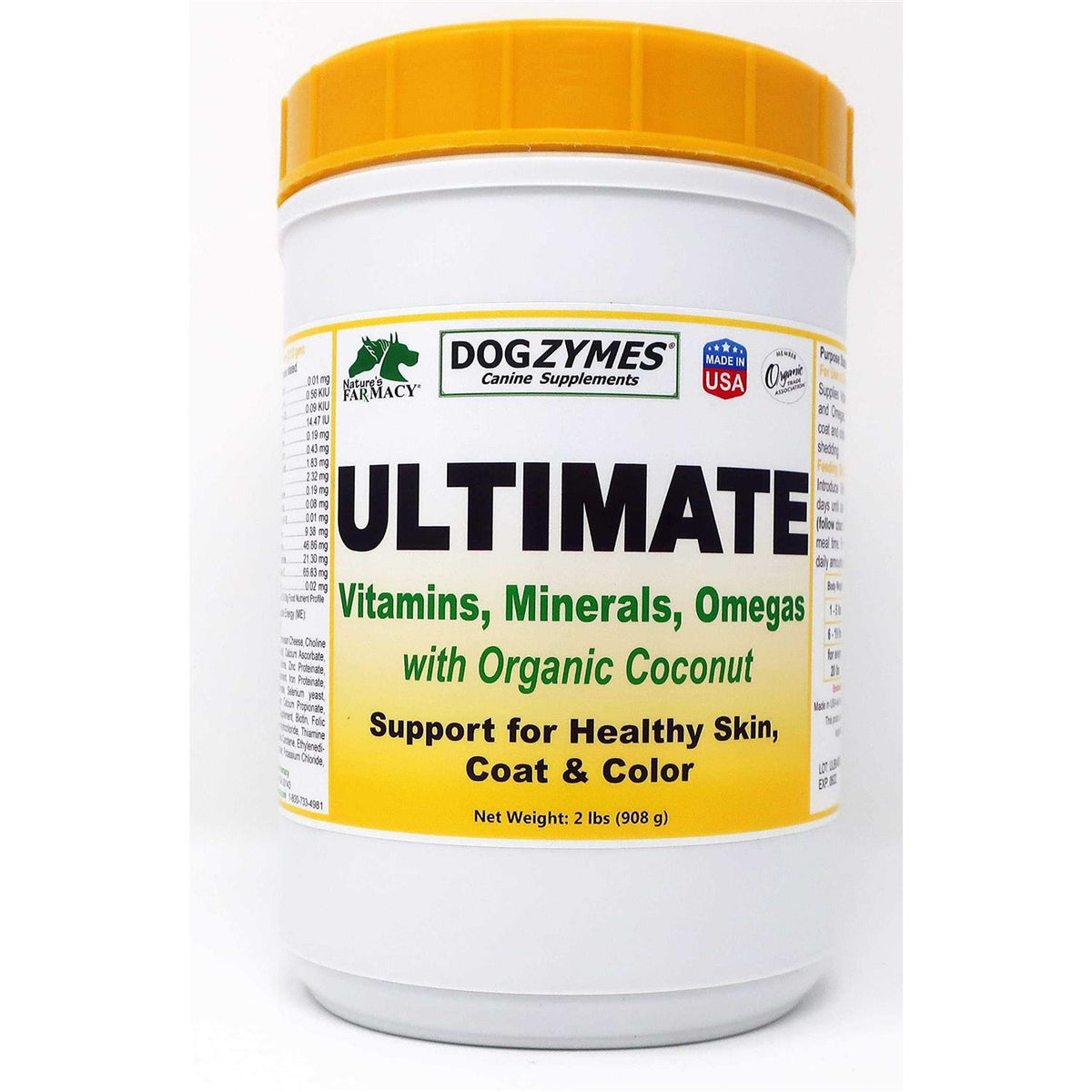 Dogzymes Ultimate for Best Skin/Coat with Organic Coconut T381