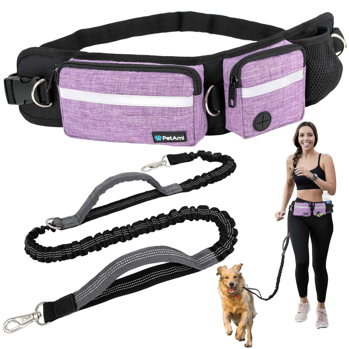 Hands Free Dog Leash Belt Bag O469