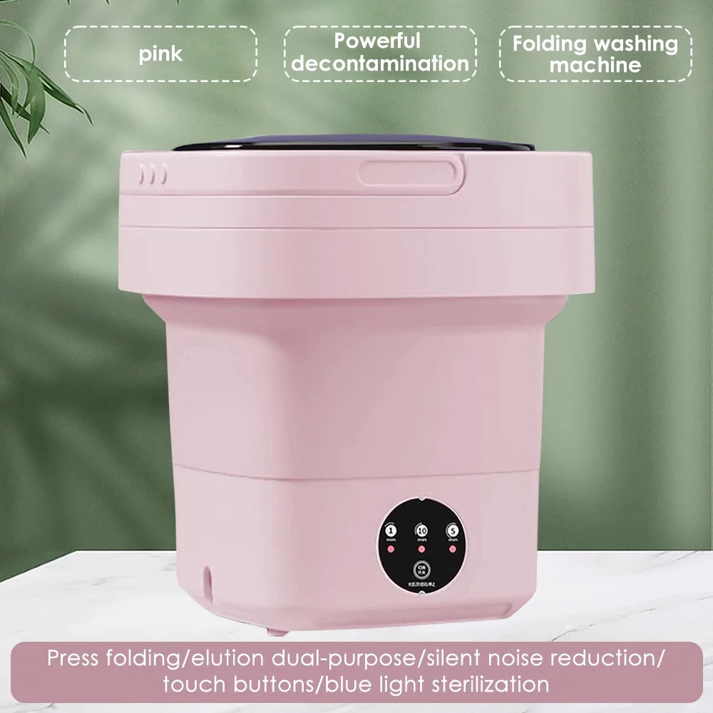 Foldable Portable Mini Washing Machine 8L Green V3055