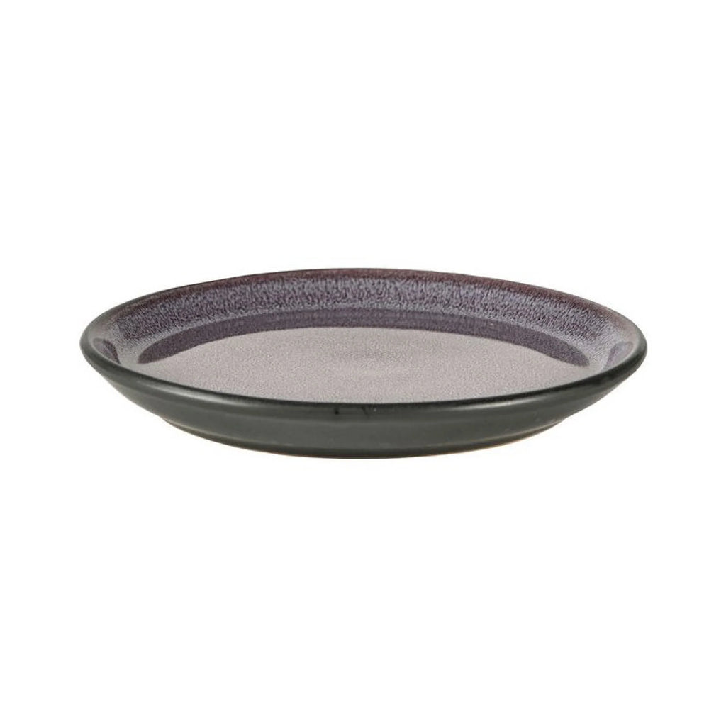 Stoneware Plate 17cm Black, Lilac S38044