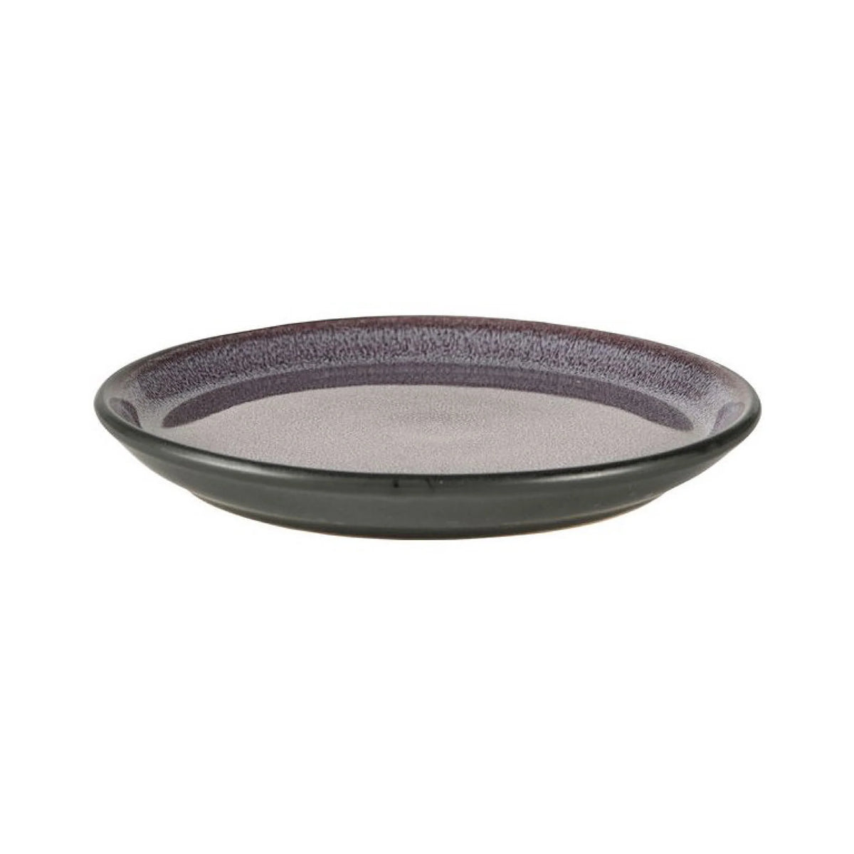 Stoneware Plate 17cm Black, Lilac S38044